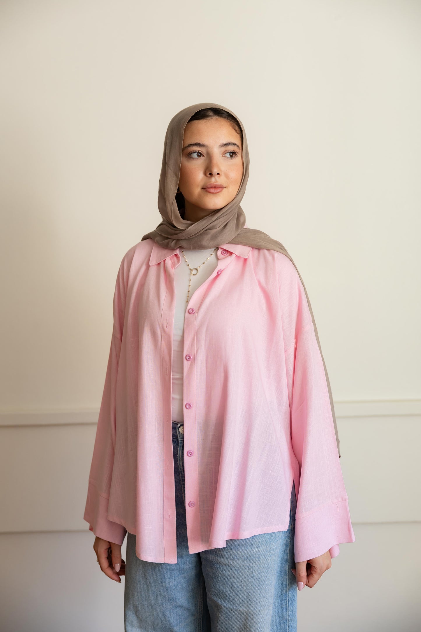Over size linen shirt