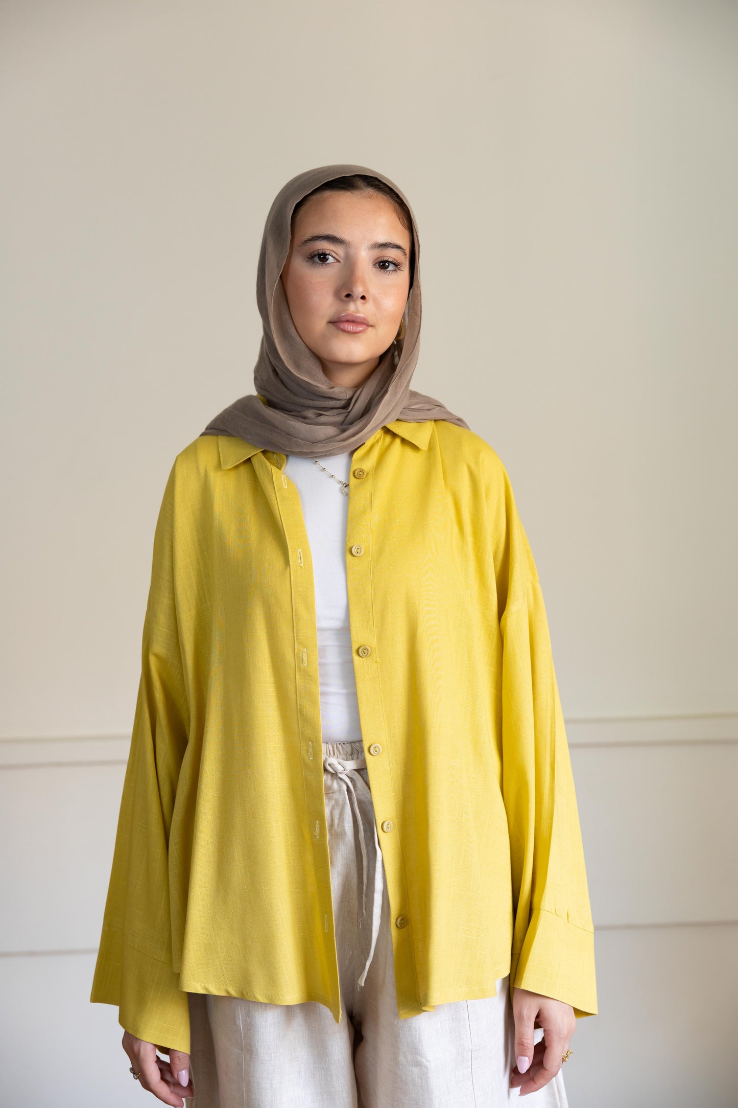 Over size linen shirt