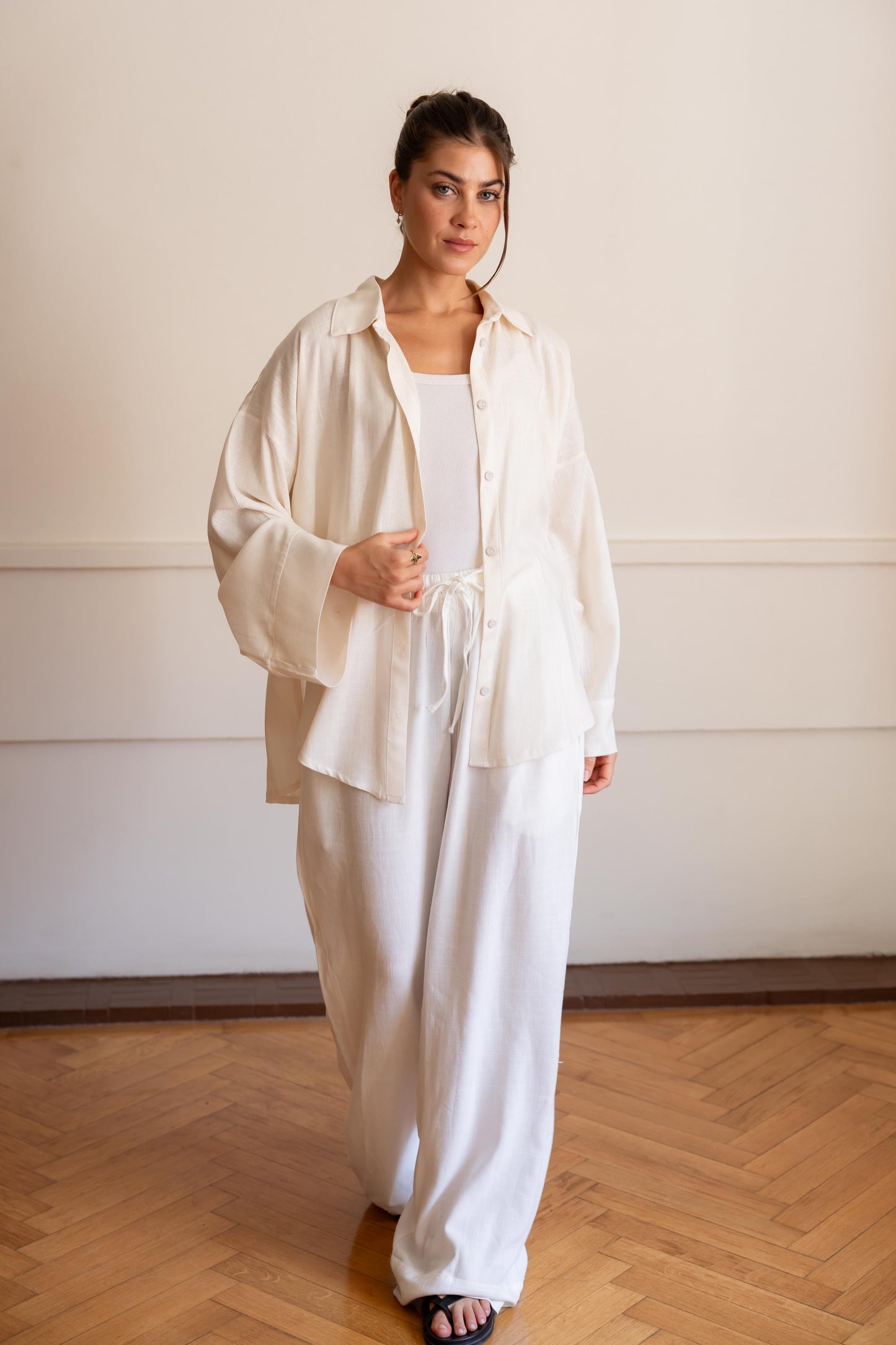 Over size linen shirt