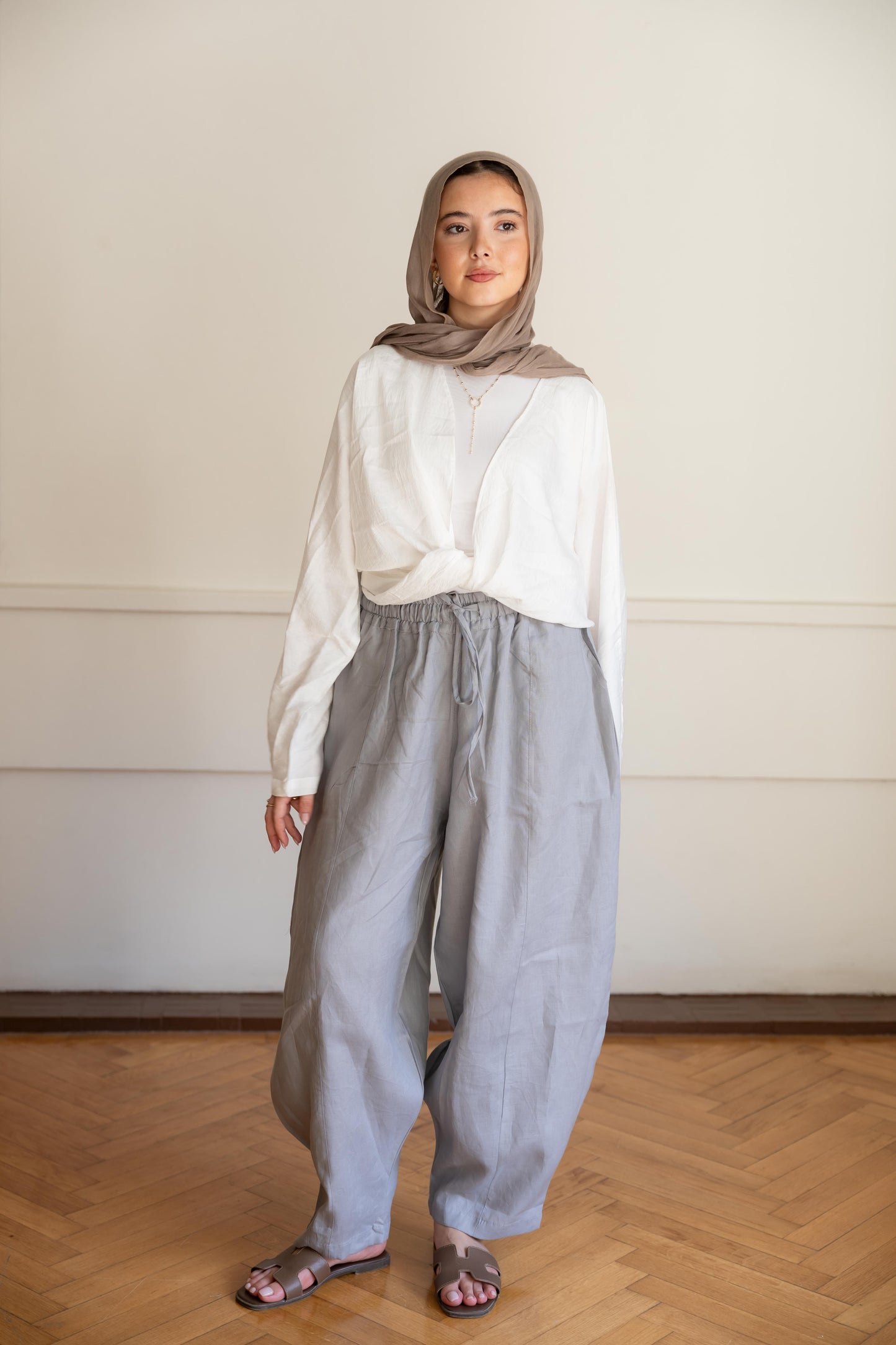 Linen Balloon Pants