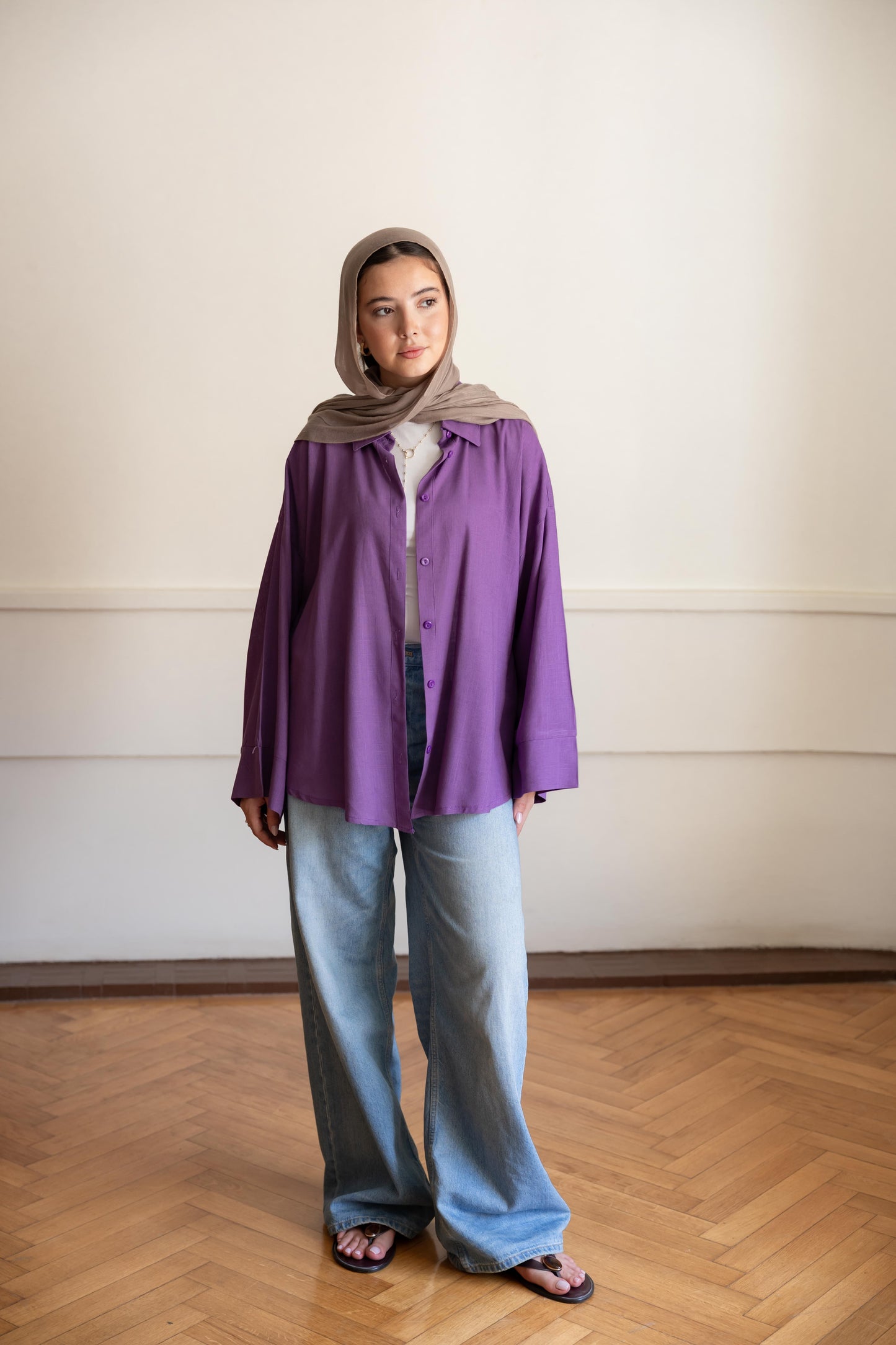 Over size linen shirt