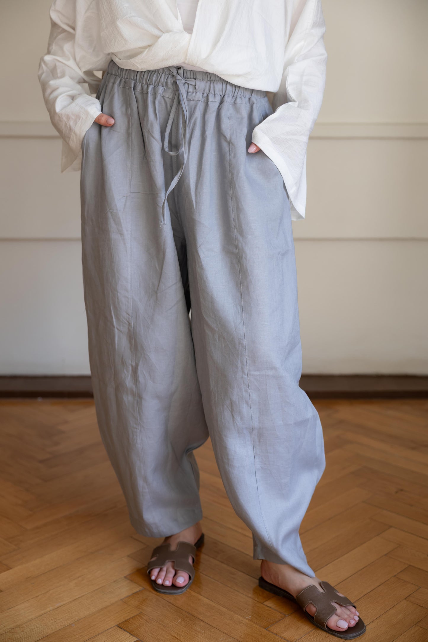 Linen Balloon Pants