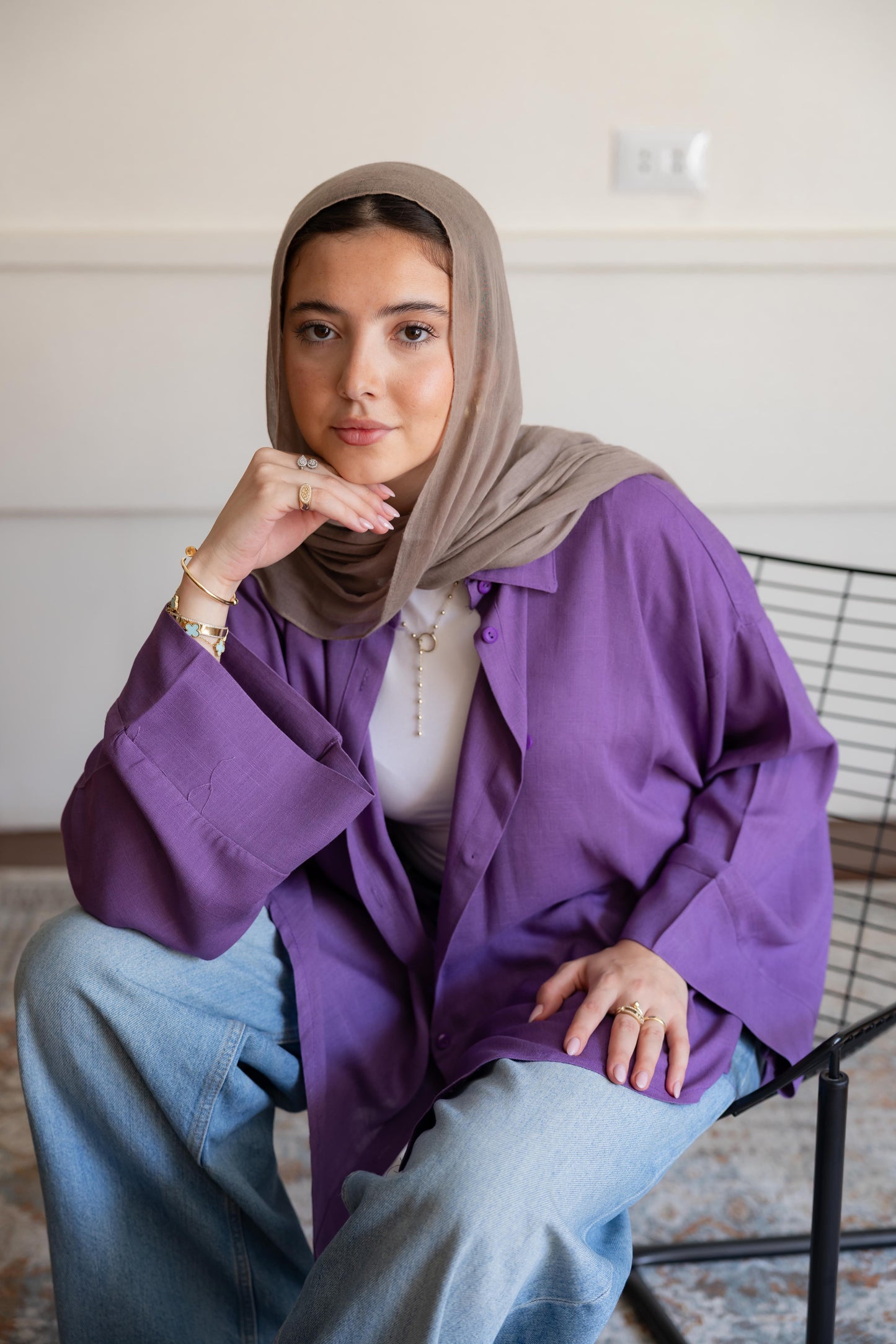 Over size linen shirt