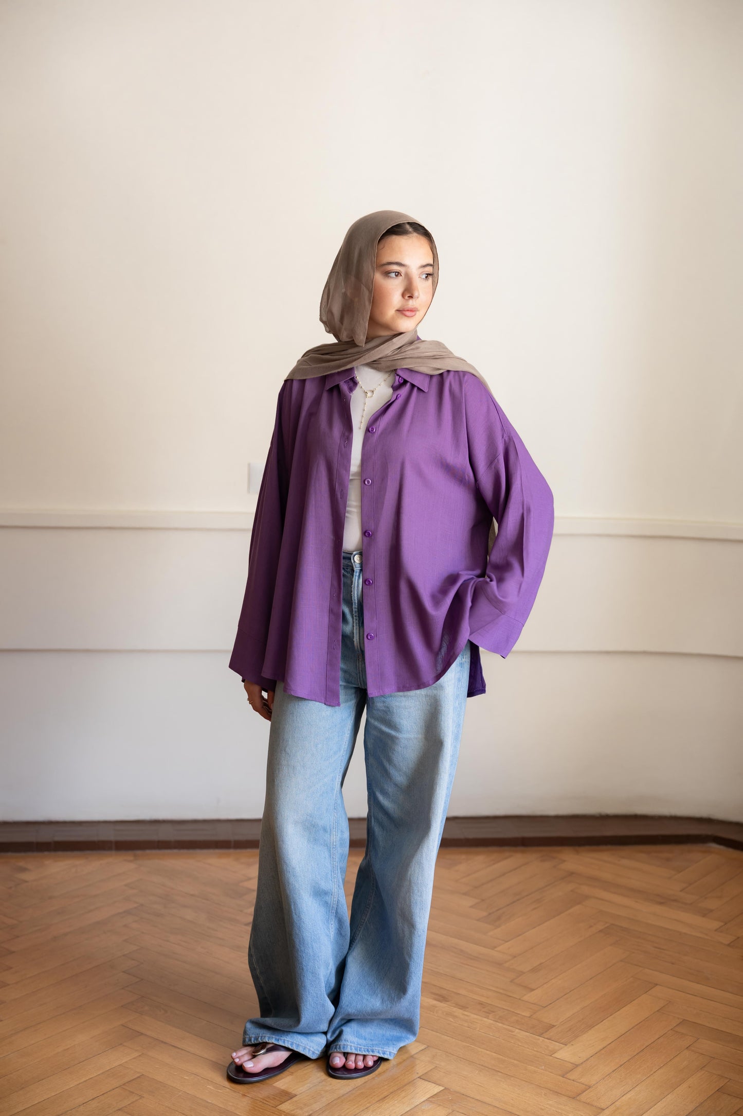 Over size linen shirt