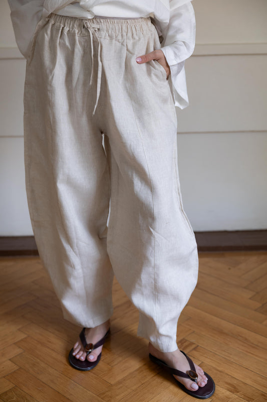 Linen Balloon Pants