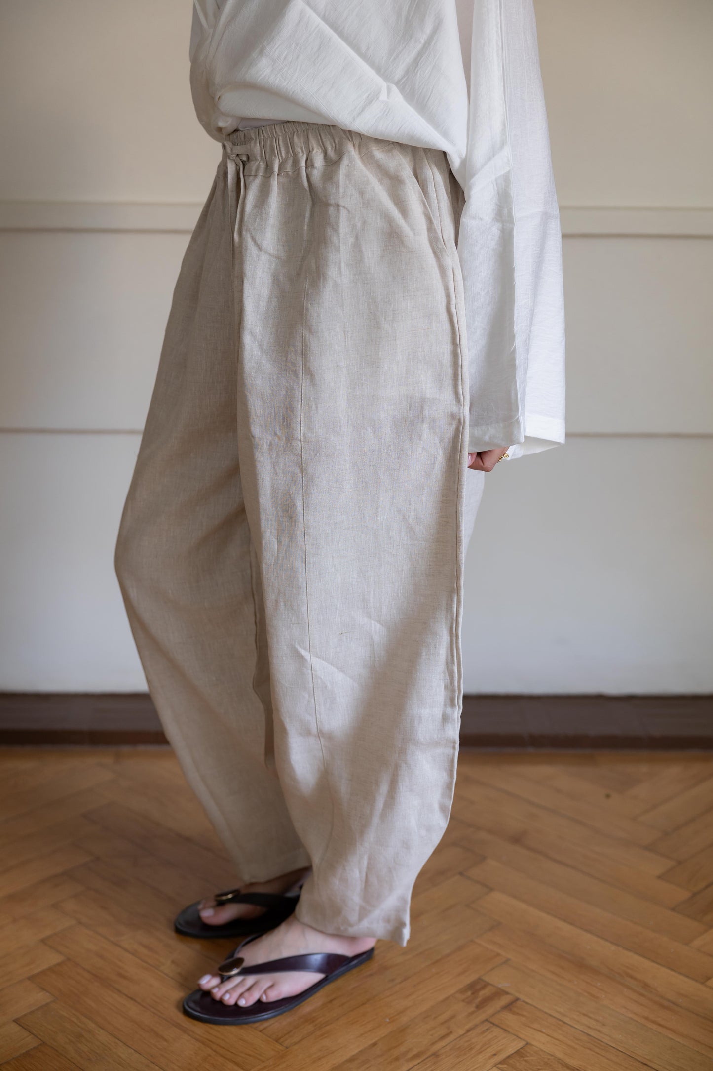 Linen Balloon Pants