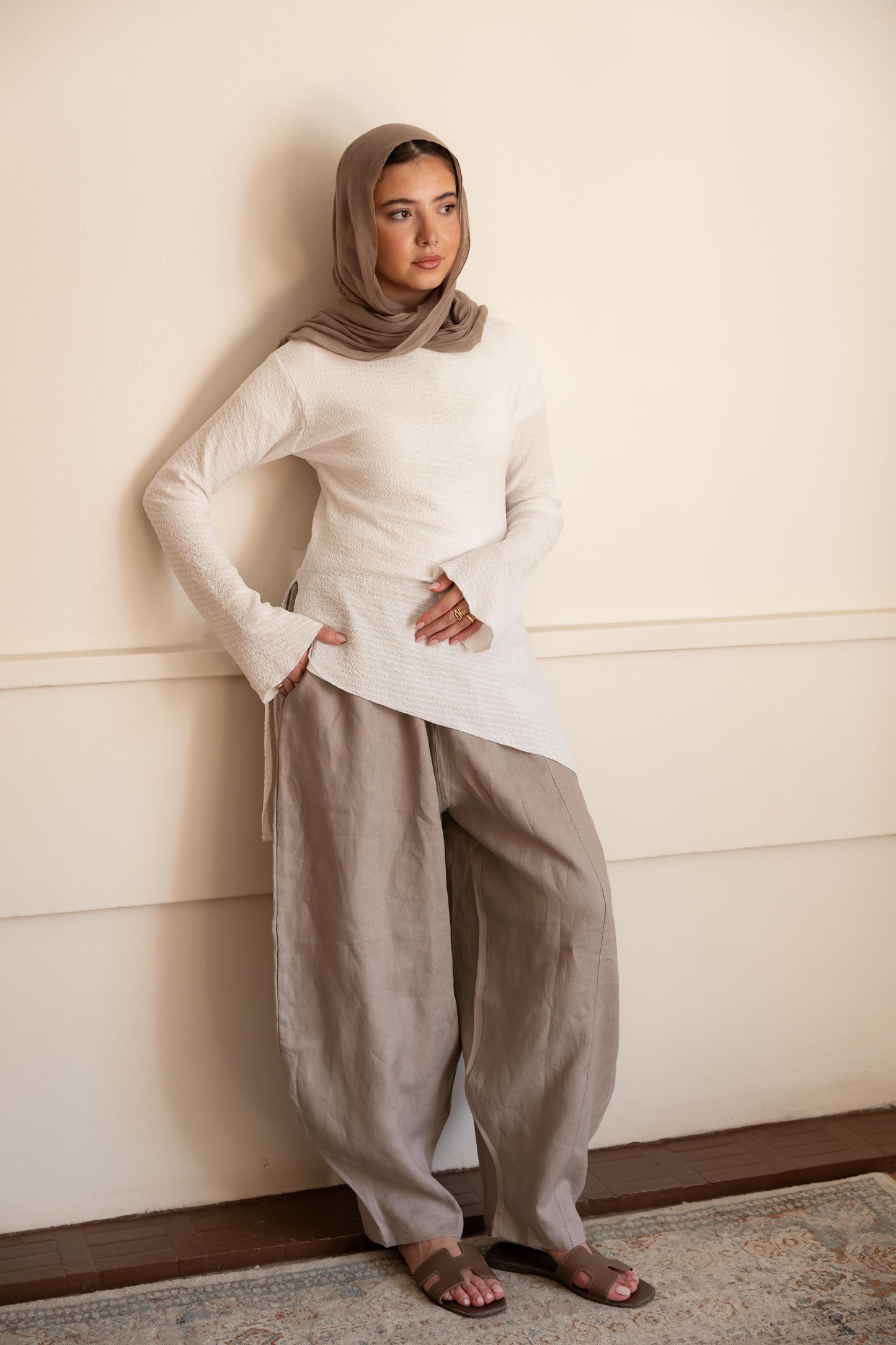 Linen Balloon Pants