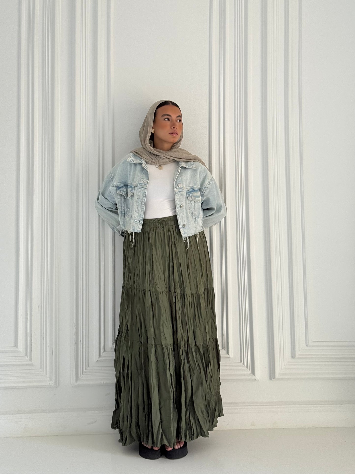 Crushed skirt
