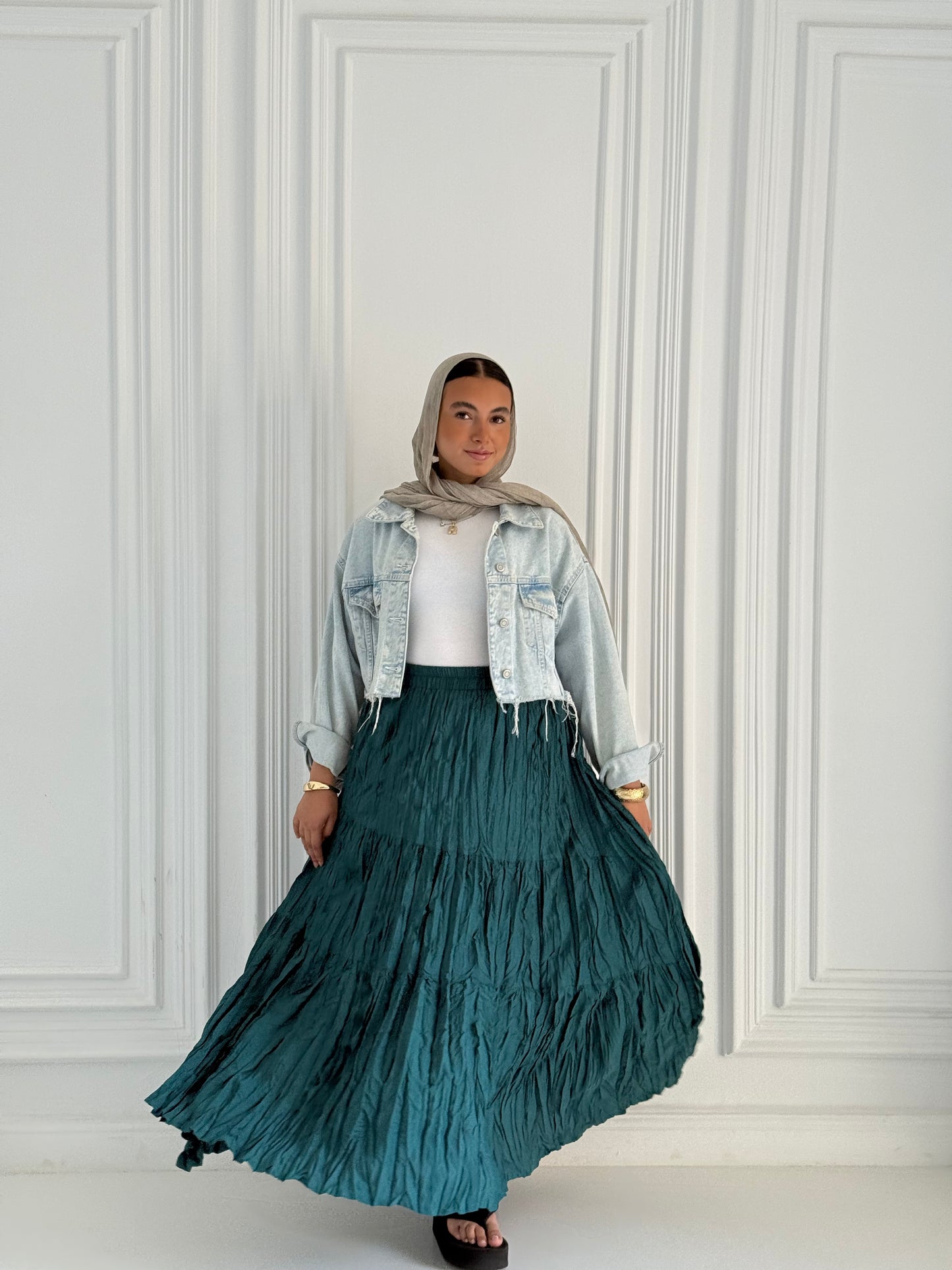 Crushed skirt